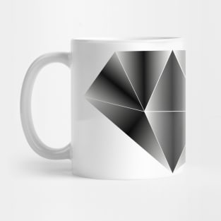 Metallic diamond, silver black Mug